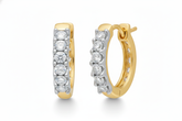 Women's Earrings Gemma in 10K Yellow Gold and 0.15CTW Diamonds