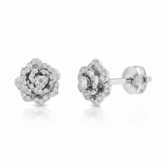 Women's Earrings Daphne in 10K White Gold and 0.09CTW Diamonds