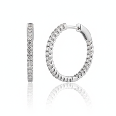 Women's Earring Octavia in 14K White Gold and 0.75CTW Diamonds