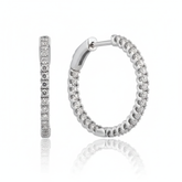 Women's Earring Octavia in 14K White Gold and 0.75CTW Diamonds