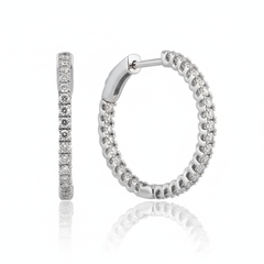 Women's Earring Octavia in 14K White Gold and 0.75CTW Diamonds
