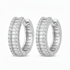 Women's Earrings Leia in 10K White Gold and 0.49CTW Diamonds