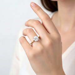 Women's Ring Eleanor in 14K Yellow Gold and 3.02 CTW CERTIFIED Lab Grown Diamond