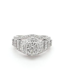 Women's Ring Palmer in 14K White Gold 1.09CTW Diamonds