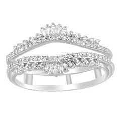 Women's Ring Guard Zuri in 14K White Gold and 0.27CTW Diamonds