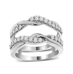 Women's Ring Guard Daniela in 14K White Gold and 0.51CTW Diamonds