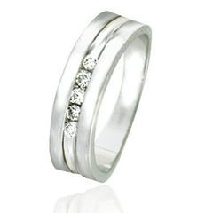 Men's Ring Christopher in 14K White Gold and 0.25CTW Diamonds