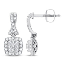 Women's Earrings Winter in 10K White Gold and 0.33CTW Diamonds