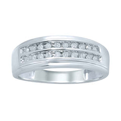 Men's Ring Jacob in 10K White gold and 0.25CTW Diamonds