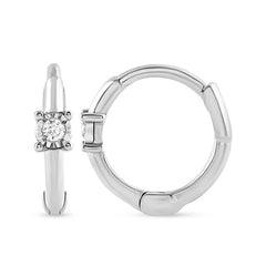 Women's Earrings Emery in 10K White Gold and 0.02CTW Diamonds