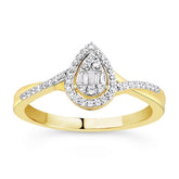 Women's Ring Rylee in 10K Yellow Gold and 0.27CTW Diamonds Baguettes And Round Diamonds