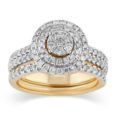 Women's Bridal Set Sonnet in 14K Yellow Gold and 1.00-1.12CTW Diamonds