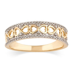 Women's Ring Kaylee in 10K Yellow Gold and 0.15CTW Diamonds