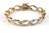 Women's Bracelet Ella in 10K Yellow and White Gold and 1.00CTW Diamonds