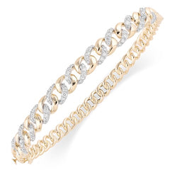 Women's Bracelet Isabella in 10K Yellow Gold and 0.85CTW Diamonds