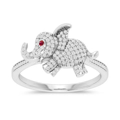 Women's Ring Josie in 10K White Gold and 0.13CTW Diamonds