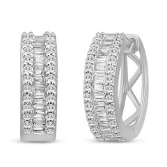 Women's Earrings Leia in 10K White Gold and 0.49CTW Diamonds