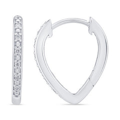 Women's Earrings River in 10K White Gold and 0.06CTW Diamonds