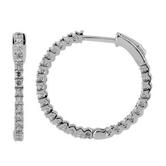 Women's Earring Octavia in 14K White Gold and 0.75CTW Diamonds