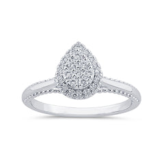 Women's Ring Jane in 10K White Gold and 0.25CTW Diamonds