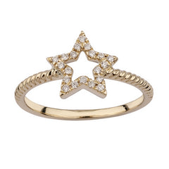 Women's Ring Vivienne in 10K Yellow Gold and 0.12CTW Diamonds
