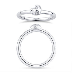 Women's Ring Serena in 10K White Gold with 0.04CTW Diamonds