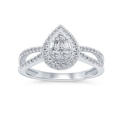 Women's Ring Samantha in 10K White Gold and 0.34CTW Diamonds