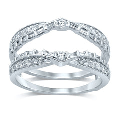 Women's Ring Guard Juliet in 10K White Gold and 0.77CTW Diamonds