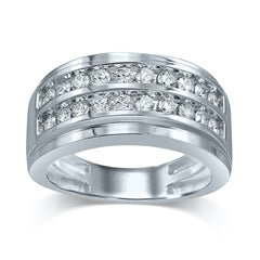 Men's Ring Cameron in 10K White Gold and 1.06CTW Diamonds