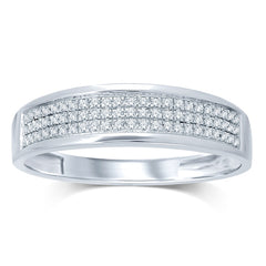 Men's Ring Oliver in 10K White Gold and 0.19 CTW Diamonds