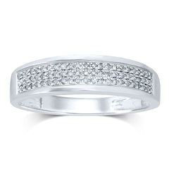 Men's Ring Grayson in 10K White Gold and 0.21CTW Diamonds