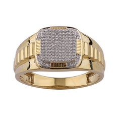 Men's Ring Dominic in 10K Yellow Gold and 0.14CTW Diamonds
