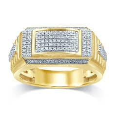 Men's Ring Hudson in 10K Yellow Gold and 0.36CTW Diamonds