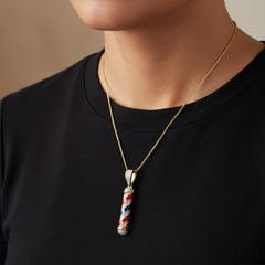 Men's Pendant Landon in 10K Yellow Gold and 0.19CTW Diamonds