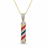 Men's Pendant Landon in 10K Yellow Gold and 0.19CTW Diamonds