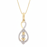 Women's Pendant Ayla in 10K Yellow and White Gold and 0.07CTW Diamonds