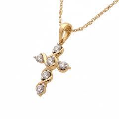 Women's Pendant Georgia in 10K Yellow Gold and 0.13CTW Diamonds
