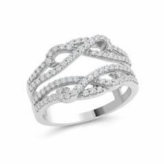Women's Ring Guard Amora in 14K White Gold and 0.48CTW Diamonds