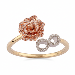 Women's Ring Willow in 10KYellow and Rose Gold and 0.15CTW Diamonds