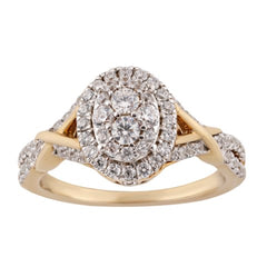 Women's Ring Collins in 10K Yellow and 0.80CTW Diamonds