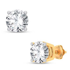 Women's Earrings Molly in 14K Yellow Gold and 3.00CTW Lab Grown IGI Certified Diamonds