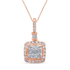 Women's Diamond Pendant Anna in 10K Rose Gold and 0.46CTW Diamonds