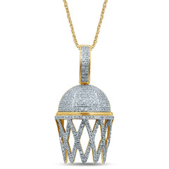 Men's Pendant Jordan in 10K Yellow Gold and 0.66CTW Diamonds