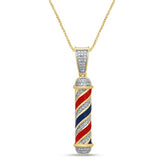 Men's Pendant Landon in 10K Yellow Gold and 0.19CTW Diamonds