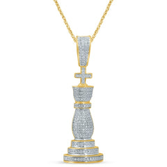 Men's Pendant Gabriel in 10K Yellow Gold and 0.51CTW Diamonds