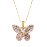 Women's Pendant Adeline in 10K Yellow and Rose Gold and 0.14CTW Diamonds