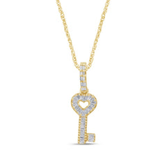 Men's Pendant Thomas in 10K Yellow Gold and 0.16CTW Diamonds