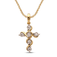 Women's Pendant Georgia in 10K Yellow Gold and 0.13CTW Diamonds