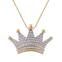 Women's Pendant Raelynn in 10K Yellow and White Gold and 0.10CTW Diamonds