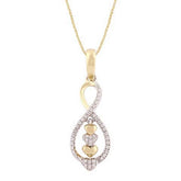 Women's Pendant Ayla in 10K Yellow and White Gold and 0.07CTW Diamonds